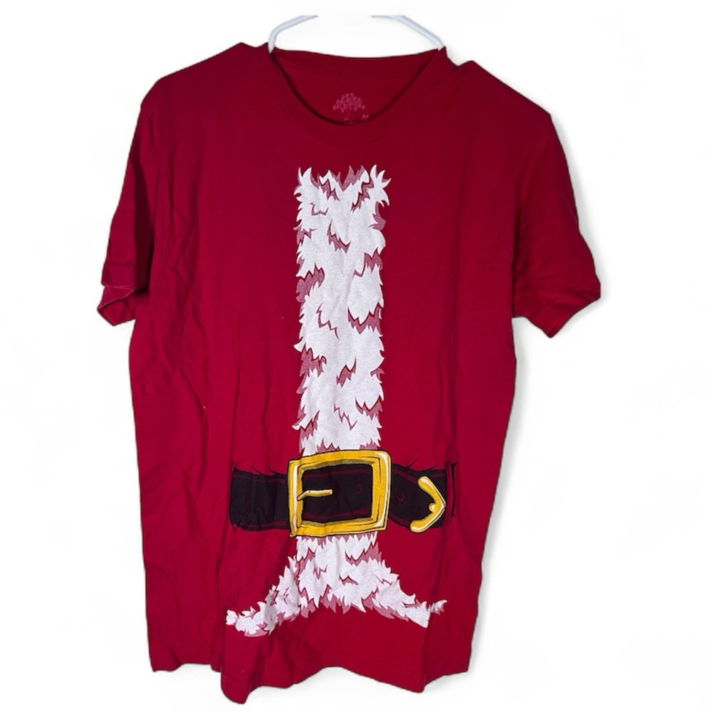 Annarbor Cotton Red Christmas Santa T-Shirt Size M
